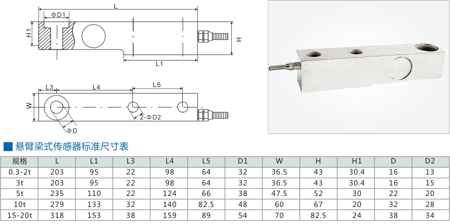 ML-QS-C懸臂梁式傳感器